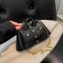 Personalized clothing rivet bag 2024 new Korean version fashion trend single shoulder women's internet famous crossbody small square bag PU