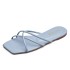 Fairy style slippers for women's new 2022 summer outdoor wear Korean version simple slim strap square headed flat bottomed beach sandals trendy