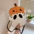 Halloween small bag, Xiaohongshu style 2024 new European and American fashion personality funny pumpkin one shoulder small round bag