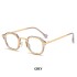 Sun Honglei's same sunglasses, men's trendy retro steampunk small box anti blue light sunglasses frame, flat light frame