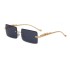 2023 Cross border New Frameless Sunglasses Women's Fashion Box Leopard Sunglasses Men's Trendy Sunglasses Wholesale Shapes