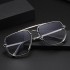 Fashionable double beam sunglasses for men, UV resistant for driving, diamond trimmed sunscreen sunglasses for women, cross-border wholesale from Europe and America