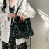 Large capacity armpit bag new 2024 spring European and American fashion sequin colorful shoulder bag ins women's bucket bag