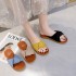 2020 Summer New Collection of 100 Women's Outdoor Slippers, Paired with Korean Edition Cowhide Soft Bottom Cool Dragging One Line Dragging Beach Shoes