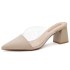 A collection of stylish thick high heels for women's summer collection, transparent outdoor sandals, fashionable and versatile, paired with pointed women's shoes