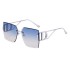 2024 New European and American Fashion Diamond Edged Frameless Sunglasses for Women's Luxury, Large Frame Sunglasses