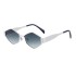 European and American fashion, irregular metal sunglasses, women's trendy personality, wide leg sunglasses, women's cross-border wholesale sunglasses