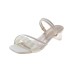 2023 Women's Sandals Summer Internet Celebrity Korean Fashion Coarse Heel Fashion Fairy Style Dress Slippers