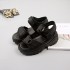 Sandals, women's beach shoes, sloping heels, simple Velcro, high heels, Roman casual shoes for women