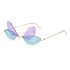 2022 New Dragonfly Sunglasses Women's Fashion Wings Sunglasses Women's Trendy Double Lens Party Ball Sunglasses