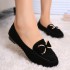 Spring Bean Shoes Flat Heels Flat Shoes Casual Single Shoes Butterfly Knot Women's Shoes Driving Work Shoes