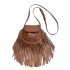 Bag Autumn/Winter 2024 Korean Fashion Tassel Small Square Bag ins Retro Texture Women's Handheld Crossbody Bag