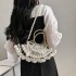 Bag Spring/Summer New Collection 2024 European and American Retro Banquet Handbag Small Fragrant Style Folded Pearl Chain Diagonal Hollow Bag for Women