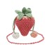 Cute Little Bag Summer 2024 Forest style Girl's Western Style One Shoulder Cross Shoulder Knitted Cartoon Strawberry Bucket Bag Cross border