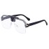 2024 New Retro Punk Style Large Frame Sunglasses for Men, Trendy Half Frame Driving Sunglasses for Men, Cross border Wholesale Shapes