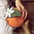 Cross border bag women's bags trend 2024 new personalized and creative versatile single shoulder crossbody chain orange small round bag