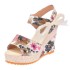 Sandals Women's Summer Casual New Style Ultra High Heels Flower Slope Heel Strap Bow Thick Bottom Bohemian Women's Shoes