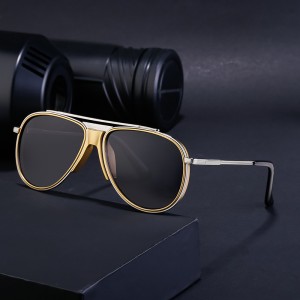 2024 New European and American Fashion Toad Sunglasses for Men, Premium Double Beam Sunglasses for Men, Cross border Wholesale Shapes