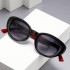 2024 New European and American Retro Elliptical Frame Sunglasses for Women, High End Sunglasses for Women, Cross border Wholesale Sunglasses