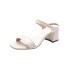 Women's 2021 Summer New Korean Style Thick Heeled Fashion Slippers with a One Word Square Head and Outerwear, Ins Trendy Hair Collection