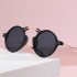 2022 New Steampunk Small Frame Sunglasses for Men, European and American Round Frame Sunglasses for Women, Trendy Sunglasses Cross border