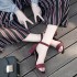 Sandals Women's Summer 2017 New Style Coarse Heel Black Student Open Toe Strap Roman High Heels Women