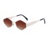 European and American fashion, irregular metal sunglasses, women's trendy personality, wide leg sunglasses, women's cross-border wholesale sunglasses