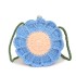 Summer bag 2024 new small fresh artistic girl fashion flower shoulder bag ins crossbody knitted bag trend