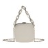 Metal Small Bag 2024 Korean Edition Fashion Thick Chain Handheld Personalized Ins Girls' Chain Single Shoulder Box Bag Trendy