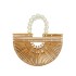 Internet celebrity summer woven bag 2024 forest style girl fashion hollow out large capacity pearl small fragrance handbag trend