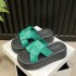 Outing slippers for women in summer 2024, new style with thick sponge cake sole, height increasing, small and casual beach sandals for outdoor wear