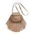 Bag Autumn/Winter 2024 Korean Fashion Tassel Small Square Bag ins Retro Texture Women's Handheld Crossbody Bag