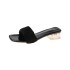 Slippers for women's summer outdoor wear, 2022 new fashionable fairy style crystal thick heel with a square toe and middle heel, cool slippers