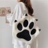 Personalized Plush Cat Claw Double Shoulder Bag 2024 New Forest style Girl Funny Large Capacity Internet Celebrity Single Shoulder Bucket Bag Trendy