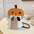 Halloween small bag, Xiaohongshu style 2024 new European and American fashion personality funny pumpkin one shoulder small round bag