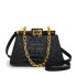 This year's popular bag 2024 new European and American fashion retro texture women's single shoulder chain hand-held small square bag PU