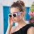 2023 New European and American Fashion Cat Eye Sunglasses Women's Trendy Personalized Wide Leg Sunglasses Men's Sunglasses Cross border Wholesale