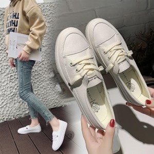 Summer new 2020 trendy women's white shoes with personality, fashion, simplicity, casual travel, Japanese women's board shoes for women