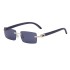 European and American retro frameless men's sunglasses with diamond inlaid wood grain legs, cross-border new glasses wholesale shapes