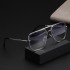 Fashionable double beam sunglasses for men, UV resistant for driving, diamond trimmed sunscreen sunglasses for women, cross-border wholesale from Europe and America