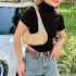 Internet celebrity armpit bag new 2024 European and American fashion retro shoulder bag ins women's personalized dumpling bag cross-border pu