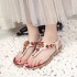 Wholesale Bohemian beaded sandals, sweet ethnic style, clip on flat sandals, flat heel herringbone women's shoes, hair replacement