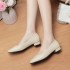 2023 Autumn New Large 41 Square Head Single Shoes Coarse Heel Shallow Mouth Grandma Shoes Comfortable Low Heel Four Seasons Women's Shoes Wholesale