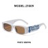 European and American personalized small frame sunglasses for women with a sense of luxury cross-border wholesale fashion wide leg sunglasses for men with UV protection