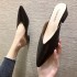 Fitting shoes, high heels, slippers, our store's new spring and summer styles, thick heels, pointed toe caps, worn outside, semi cool slippers for women