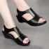 European and American Roman style sandals 2021 fish mouth zipper breathable wedge sandals Southeast Asian foreign trade women's shoe wholesale