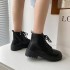 2020 Autumn New Black Handsome Martin Boots Women's Sponge Cake Thick Bottom Short Boots