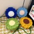 Summer bag 2024 new small fresh artistic girl fashion flower shoulder bag ins crossbody knitted bag trend