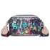 Personalized graffiti camera bag for women 2024 new Korean version fashion trend ins wide shoulder strap crossbody small square bag pu