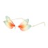 2022 New Dragonfly Sunglasses Women's Fashion Wings Sunglasses Women's Trendy Double Lens Party Ball Sunglasses